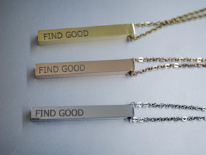 Find Good In Everything Stainless Steel Pendant